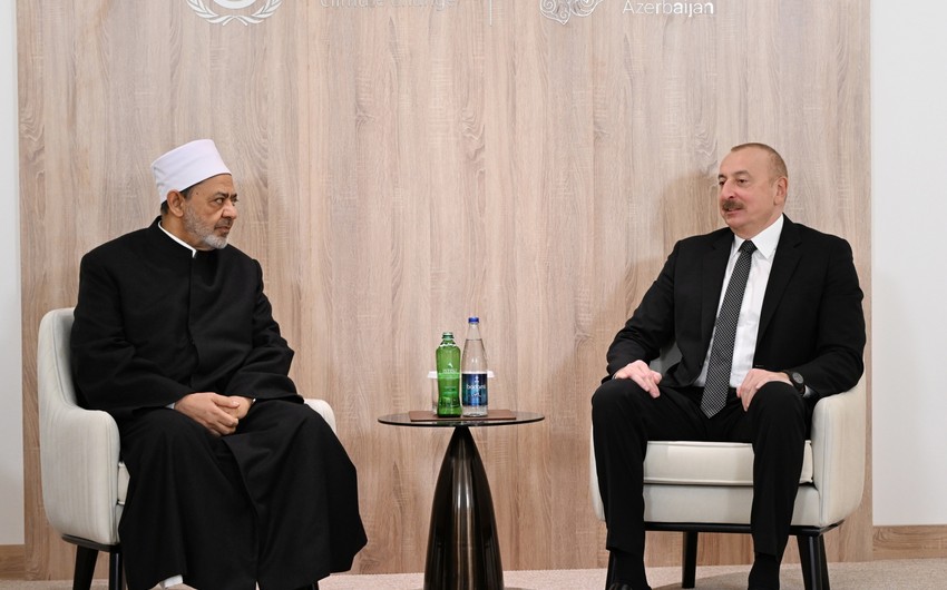 President Ilham Aliyev meеts with Grand Imam of Al-Azhar Al-Sharif