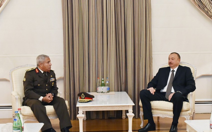 Президент Азербайджана принял командующего Пограничными войсками министерства обороны Египта