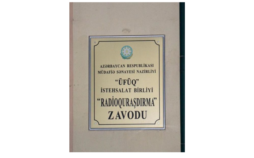 “Radioquraşdırma zavodu”nun direktoru dəyişib