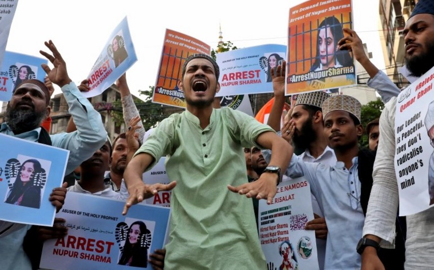 Protest in New Delhi over controversial statements about Prophet Mohammed
