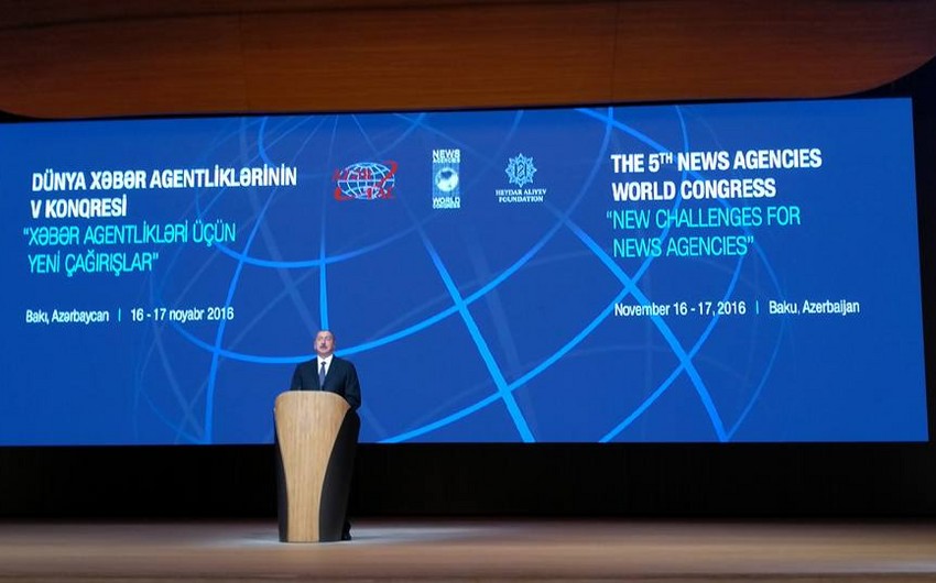 В Баку проходит церемония открытия V Всемирного конгресса новостных агентств
