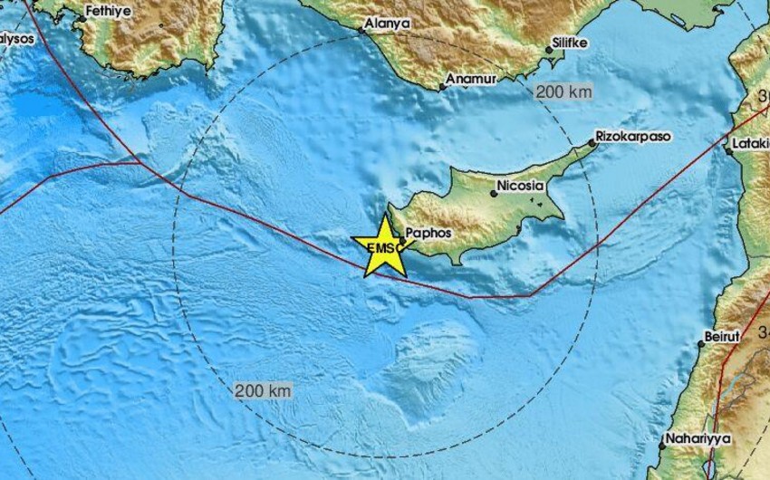 У берегов Кипра произошло землетрясение
