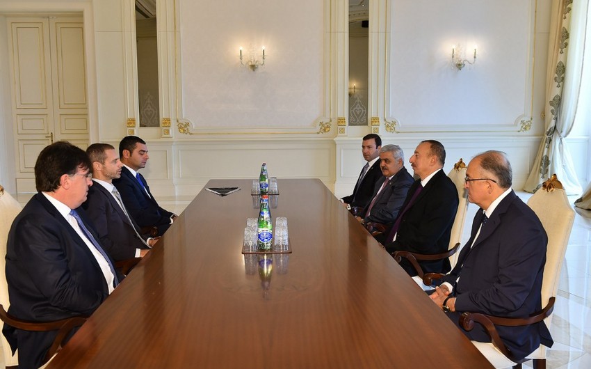 Президент Азербайджана принял президента УЕФА