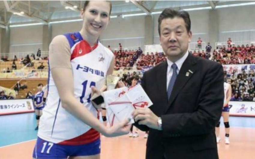 Azerbaijani volleyball player grabs two awards in Japanese championship