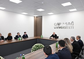 İlham Əliyev Qarabağ Universitetinin tələbələri ilə görüşdə Azərbaycan hərbçilərinin qəhrəmanlığından danışıb