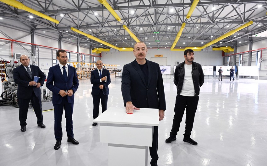 President Ilham Aliyev inspects progress at Aghdam Industrial Park and attends inauguration of new plants