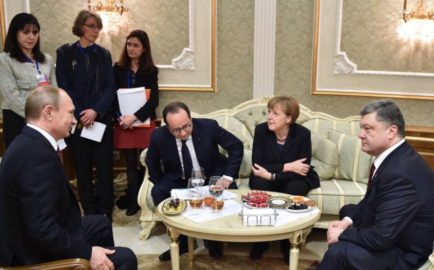 Putin, Poroşenko və Merkel Ukraynanın şərqində ATƏT-in fəaliyyəti ilə bağlı  atılacaq addımları razılaşdırıblar