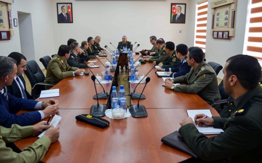 Azerbaijani Defense Minister informs foreign military attachés about situation on the frontline