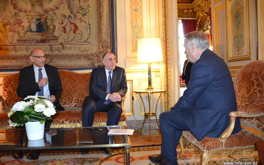 Elmar Mammadyarov discussed with his French counterpart results of Vienna meeting