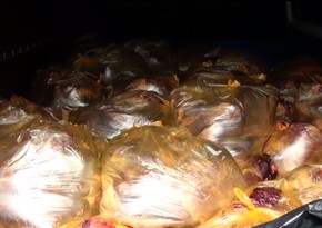 В Исмаиллинском районе в грузовом автомобиле обнаружено около 2 тонн конины