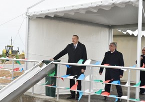 President attends ground breaking ceremony of highway to be built on Baku-Russia state border