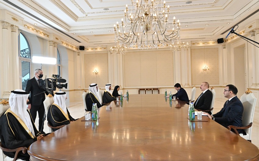 President Ilham Aliyev receives Minister of Cabinet Affairs of United Arab Emirates
