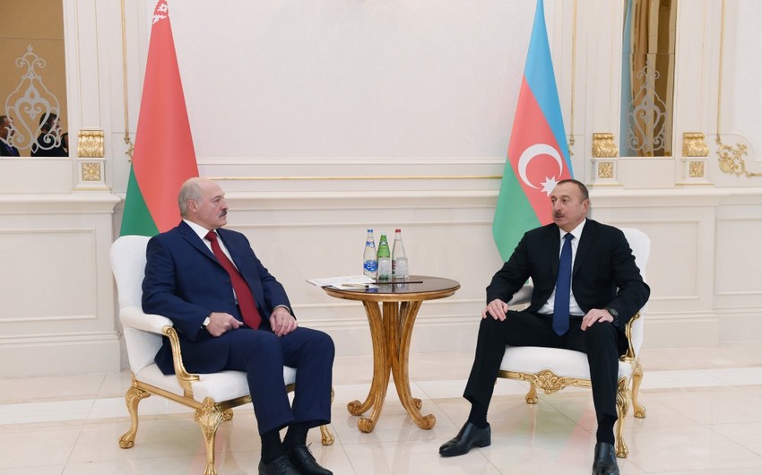 Состоялась встреча президентов Азербайджана и Беларуси один на один