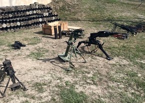 Military equipment, weapons and ammunition seized in Azerbaijan's Karabakh
