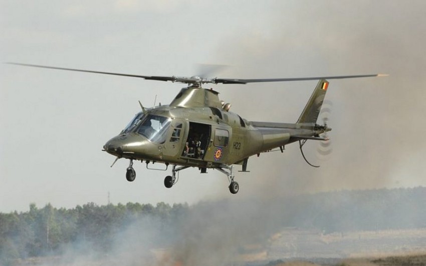На греческом острове Эвбея на пляж Ахлади упал вертолет А-109