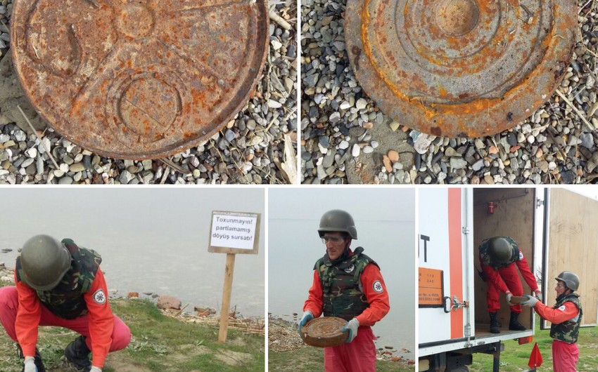 В Агстафе обнаружена противотанковая мина