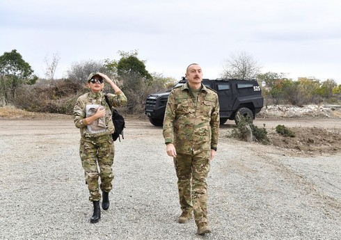 Президент Ильхам Алиев и первая леди Мехрибан Алиева посетили Физули