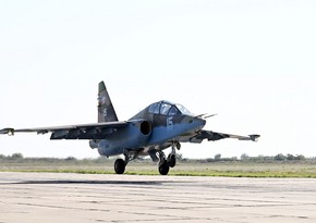 Azerbaijan Air Force aircraft conduct training flights