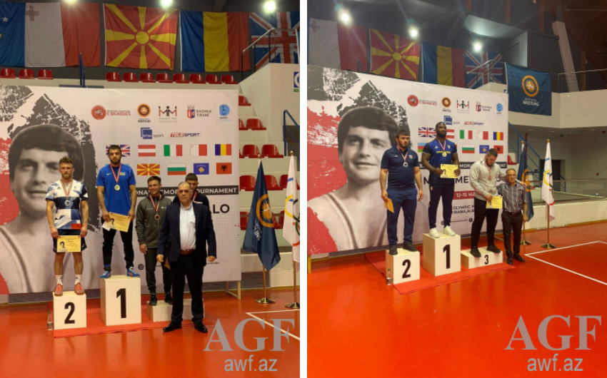 Azerbaijani wrestlers win two medals in Albania