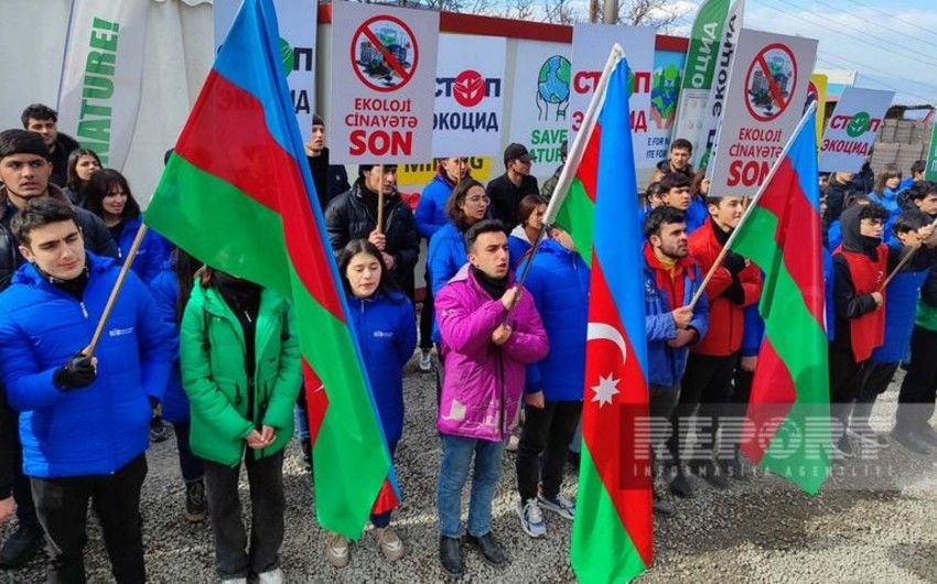 “Ekoloji cinayətə son” - Xankəndi-Laçın yolunda etiraz aksiyası 94 gündür davam edir