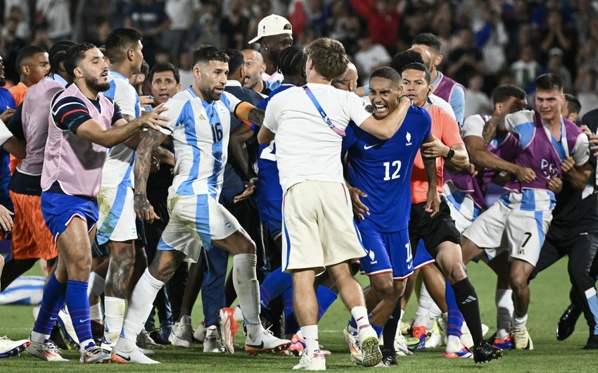 Massive brawl breaks out after France eliminate Argentina from Olympics