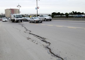 Landslide occurred again in front of Baku International Bus Station - VIDEO