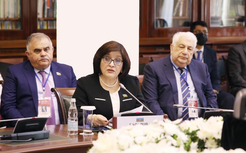 Sahibə Qafarova MDB PA-nın 52-ci plenar iclasında çıxış edib