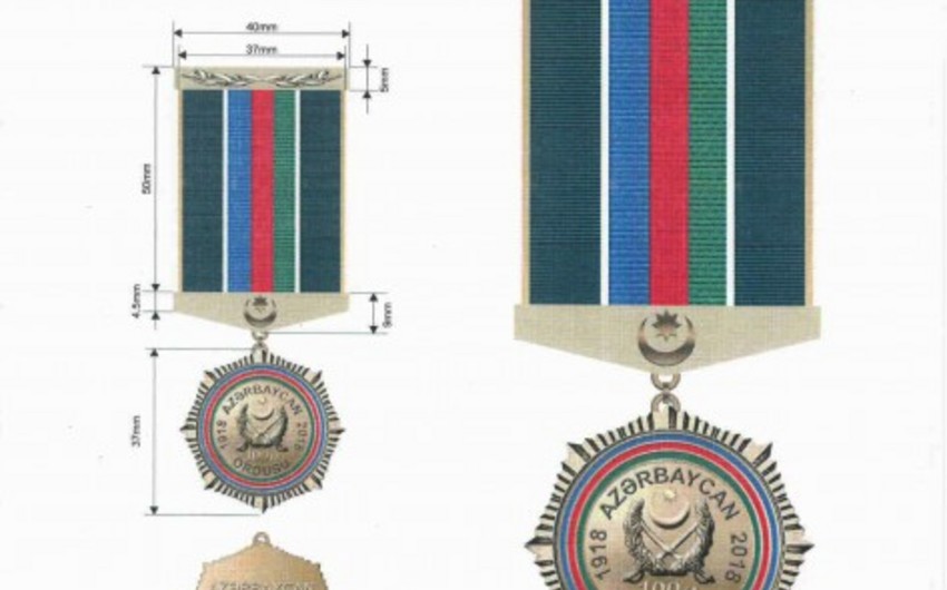 “Azərbaycan Ordusunun 100 illiyi (1918-2018)” yubiley medalı təsis olunub