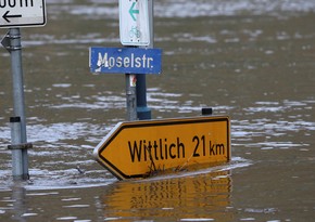 Almaniyada güclü yağışlar daşqınlara səbəb olub