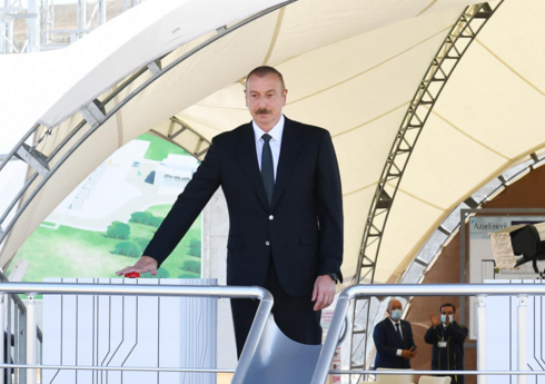 Ильхам Алиев принял участие в открытии малой ГЭС 