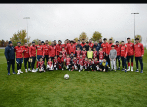 Azərbaycan millisinin üzvləri Qəbələdə yeniyetmə futbolçularla görüşüblər