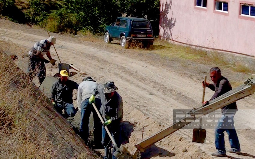 Naxçıvanın daha bir ucqar yaşayış məntəqəsində yol infrastrukturu yenidən qurulur