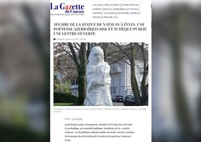 French media publishes open letter of Natavan Society in Prague about statue of poetess