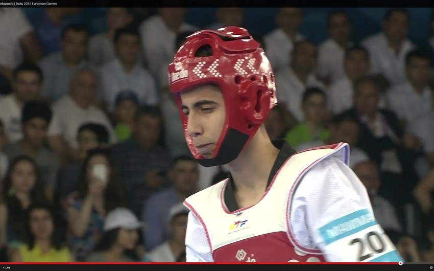 На I Европейских играх азербайджанский тхэквондист приостановил борьбу