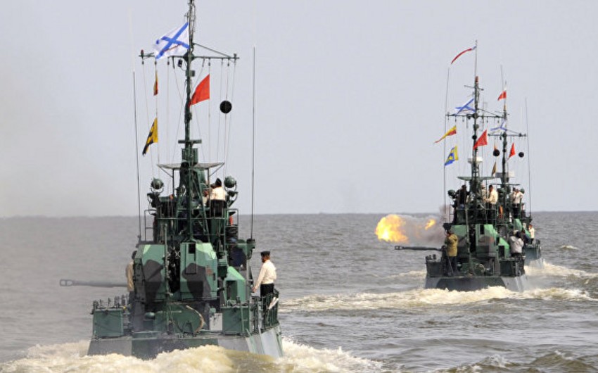 Russian military ships hold 50 exercises in the Caspian Sea