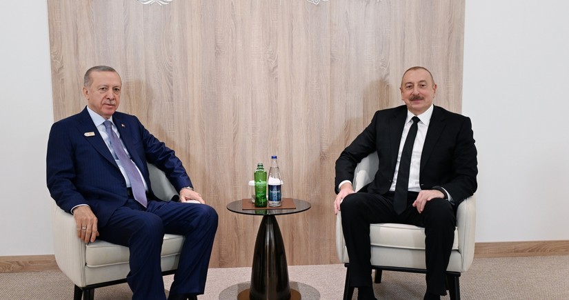 President Ilham Aliyev meets with President of Türkiye Recep Tayyip Erdoğan