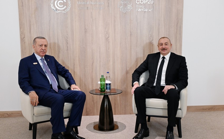 President Ilham Aliyev meets with President of Türkiye Recep Tayyip Erdoğan