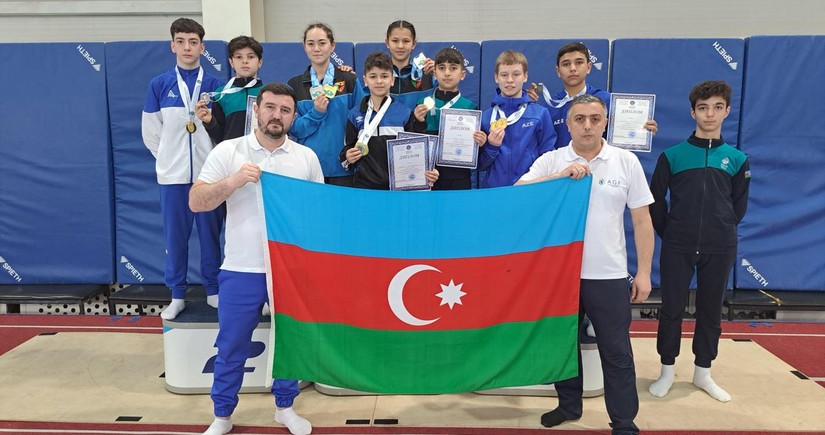 Азербайджанские гимнасты завоевали 6 медалей на турнире в Казахстане