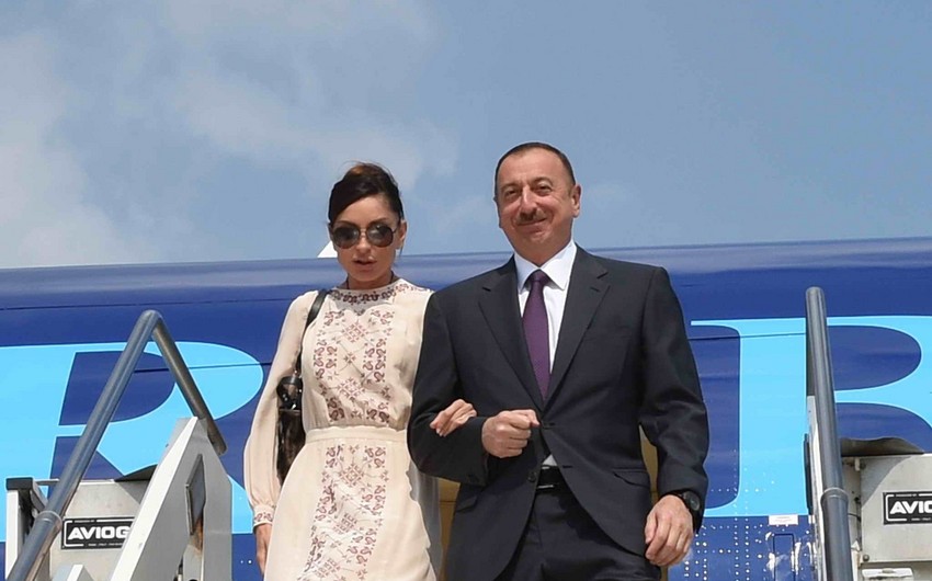 President Ilham Aliyev arrives in Turkey