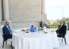 President Ilham Aliyev, President of European Council Charles Michel have joint working dinner