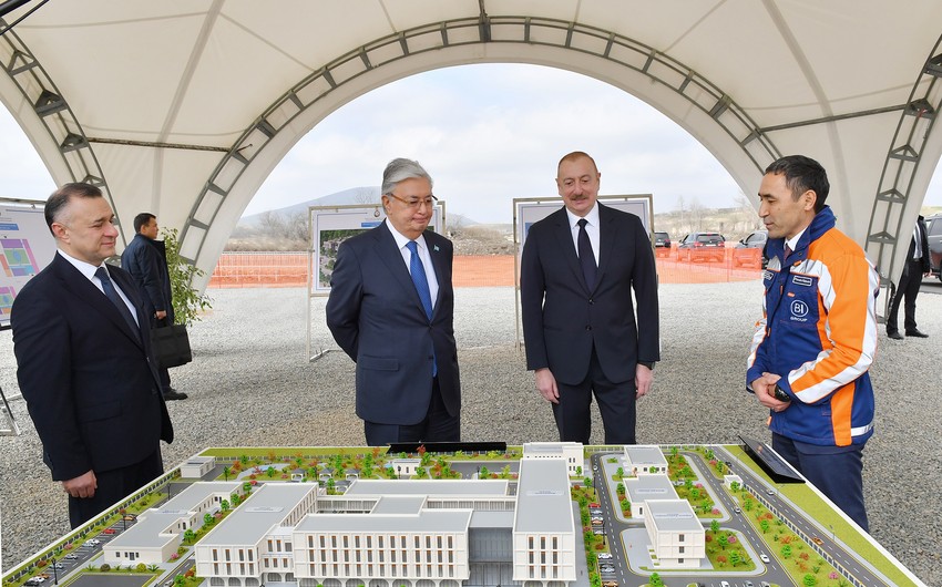 Президенты Азербайджана и Казахстана ознакомились с проектом больницы в Физули
