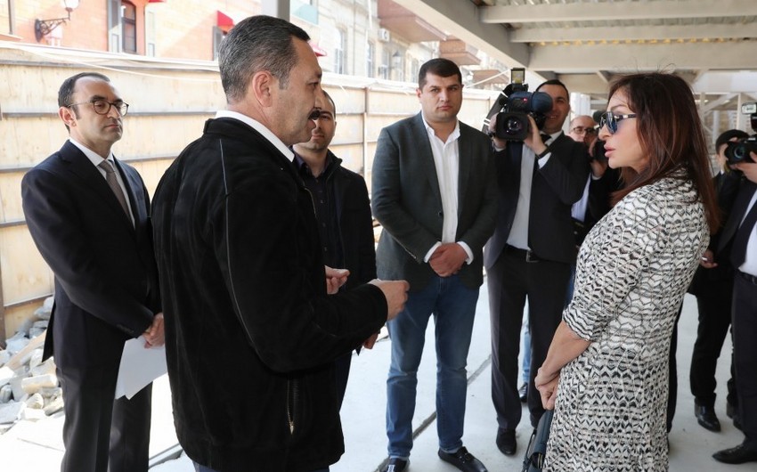 Первый вице-президент Мехрибан Алиева ознакомилась с работой, проводимой в Ичеришехер - ОБНОВЛЕНО