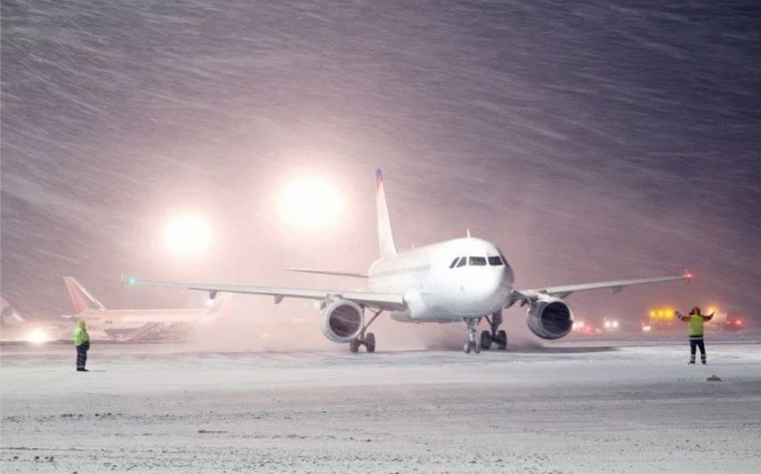 Число отмененных из-за снегопада рейсов в аэропортах Токио достигло 100
