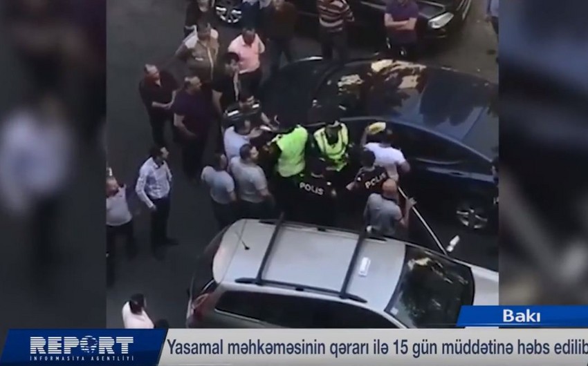 В Баку арестован водитель, попавший на видеокамеру при оказании сопротивления дорожной полиции - ВИДЕО