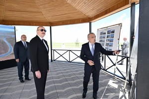 Ilham Aliyev attends opening of Kondalanchay water reservoir complex in Fuzuli