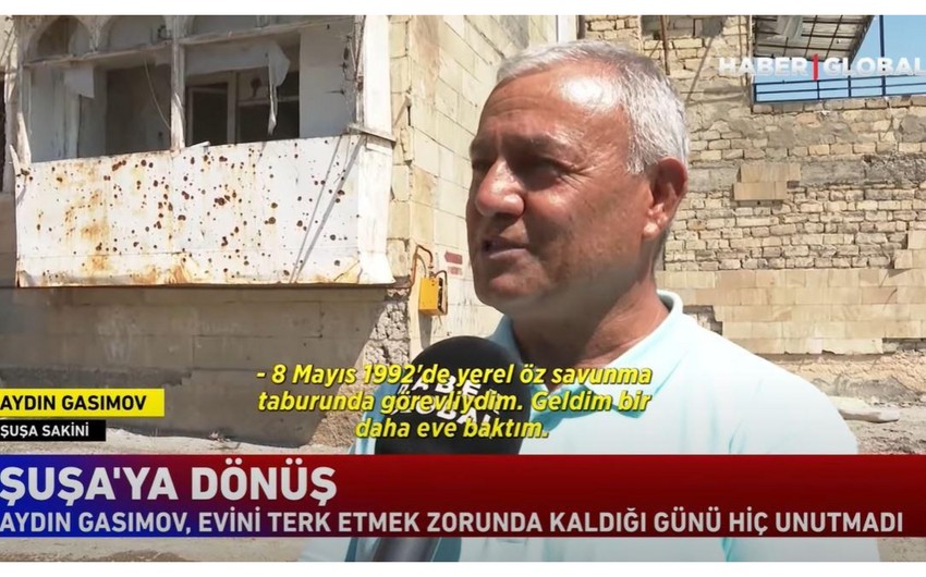 Haber Global: Shusha resident who returned home after 28 years saw only bare walls - VIDEO