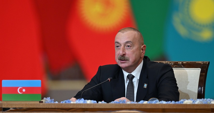 President Ilham Aliyev addresses SCO Plus meeting in Astana