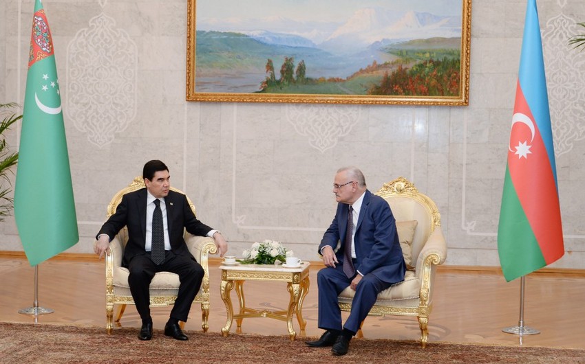 Azerbaijani Prime Minister Artur Rasizade meets Turkmen President