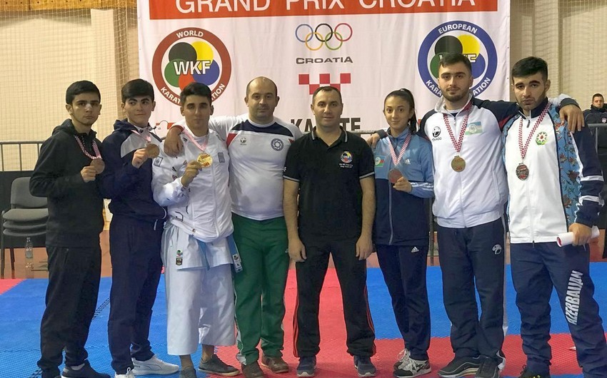 Azərbaycan karateçiləri Xorvatiyada 10 medal qazanıblar