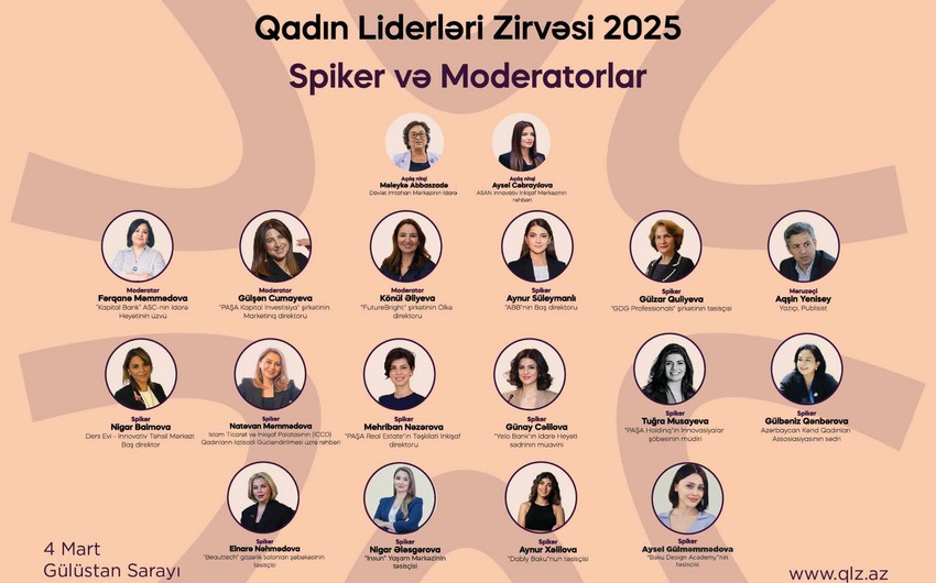 Ölkəmizdə ilk dəfə keçiriləcək Qadın Liderləri Zirvəsinin spikerləri bəlli oldu!